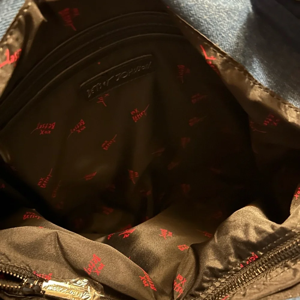 Betsey Johnson Denim Skull Bag with Pouch - Picture 11 of 11